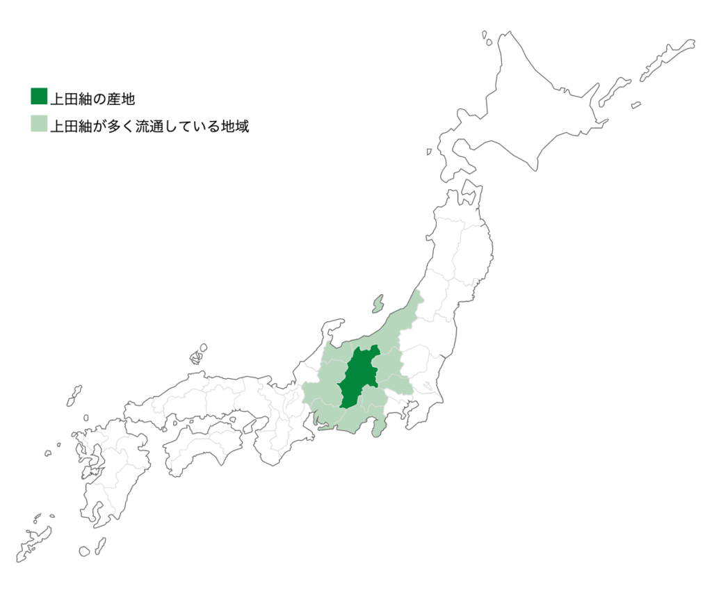 上田紬の産地